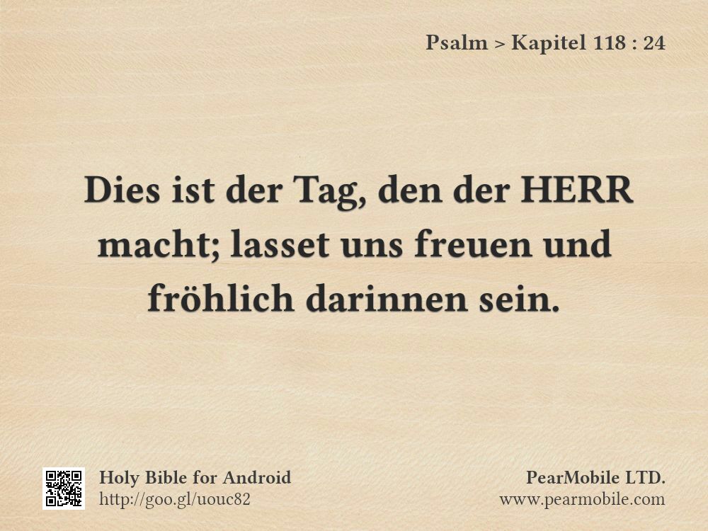Psalm, Kapitel 118:24